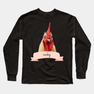 Angry Fowl Cocky Funny Rooster Chicken Lover Gift Long Sleeve T-Shirt